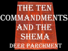 Antique Yemenite Torah Scroll Fragment 250-300 Yrs Ten Commandments Shema Israel picture