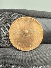 Canada 1 Cent 1967 Centennial Dove Queen Elizabeth II Canadian Penny AU picture