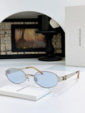 Gentle Monster CALI sunglasses Oval Silver Frame Light Blue Lens picture