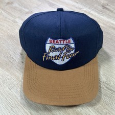 VTG 1995 Seatlle Final Four Snapback Hat NCAA Basketball K Products Blue Cap USA picture