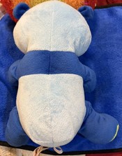 GANZ Webkinz Blue/Light Blue Bear Plush Beanbag Green Nose. Released April 2016  picture