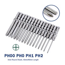 Phillips Bits PH00 PH0 PH1 PH2 4mm Round Shank Magnetic Screwdriver Drill Bit picture