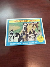 1961 Topps #312 World Series Game 7 Bill Mazeroski. EX(oc) picture