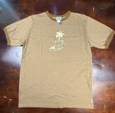 Vintage 90s Quiksilver Brown T Shirt Surf Skate Y2K Vintage Vacation Size Medium picture