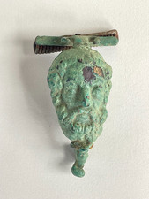 Antique Late Iron Age Anthropomorphic Bronze Fibula, c. 150–50 BCE picture