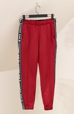 Alexander Wang Luxury Women's Red Cotton Logo Jogger Sweatpants Size S picture