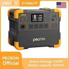 PECRON Portable Power Station E1500LFP 1536Wh 2200W LiFePO4 Solar Generator picture