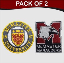 McMaster University & McMaster Marauders Logo Iron On Patch - Sew Patch picture