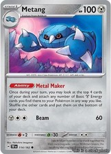 Metang 114/162 TEF Pokemon NM picture