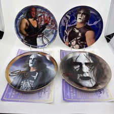 WCW Sting Collector Plate Set of 4 Hamilton Collection with COAs WWE WWF picture