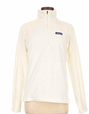 Patagonia Better Sweater Womens L White 1/4 Zip Fleece Mock Neck Pullover picture