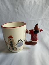 World Market Christmas Dachshund Handle w/Cats, Penguins and Golden Spaniel Mug picture