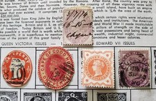 Great Britain Stamps - (5) Early Queen Victoria Stamps - Used Hinged picture