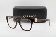 NEW VERSACE MOD. 3341-U 108 BROWN HAVANA GOLD AUTHENTIC EYEGLASSES 52-18 picture