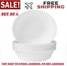 Corelle Classic Winter Frost White, Soup Bowls, Set of 6 ,  USA picture