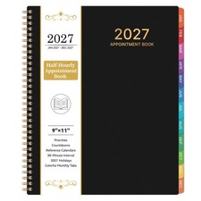 2027 Appointment Planner 9x11 Inch Monthly Weekly Schedule Book Jan Dec picture