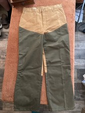 Duck Camp Men's Lightweight Brrr Brush Pants in a khaki or tan & green colorway picture