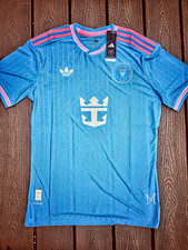 adidas Inter Miami CF MLS Soccer Jersey Size L Blue Pink Officially Licensed picture