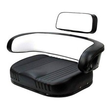 Seat 3-Piece Set Vinyl Black/White Fits International 856 1466 766 1066 706 966 picture
