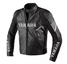 Men’s Yamaha Motorcycle Racing Biker Leather Jacket Motorbike Riding Jacket picture
