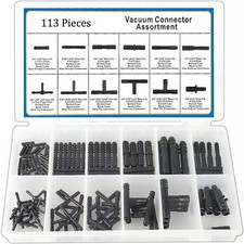 Vacuum Connector Assortment Vacuum Line Fittings Kit 113Pcs 12 Sizes, Tube Conne picture
