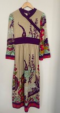 Vintage 1970s Goldworm Dress 100% Merin wool with rare design picture