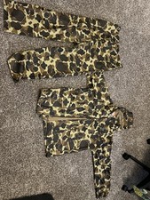 Vintage Columbia Sportswear Duck Camo Rain Coat and Pants Men's Size Medium USA picture