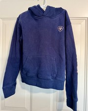 Ariat Youth S 8 Navy Blue Pullover Hoodie Western Equestrian picture