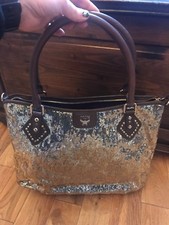 MCM Rare Limited Gold Sequance Tote  picture