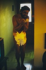 c1970's Kodachrome 35mm Slide, Person in Interior Doorway Color Photo picture