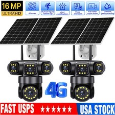 2PCS 16MP 4G SIM Solar Battery Powered Outdoor Pan/Tilt Home Security Camera AOV picture