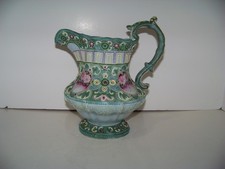 Antique Nippon Antique Heavy Moriage Hand Painted 8 3/8” Pitcher - Unmarked picture