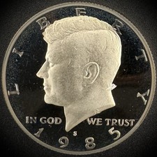 1985-S PROOF Kennedy Half Dollar Clad 50C DEEP ULTRA CAMEO picture