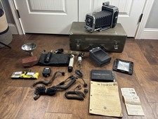 Graflex Military Super Speed Graphic KE-12 (2) 4x5 Camera Vietnam Field Kit picture