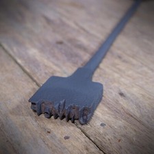 Antique Cast Iron Fire-Brand Stamping Marker, J.M.F. picture