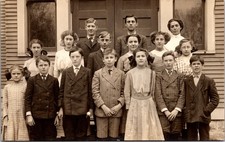 Vintage Postcard Group Photo J. C. Vestergaard Aurora IL StdSz 5.5x3.5 RPPC picture