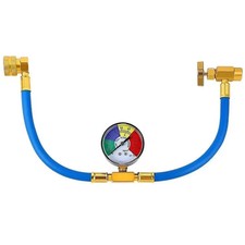 Self-Sealing R134A Refrigeration Recharge Hose Kit AC Charge Hose w/Gauge US picture