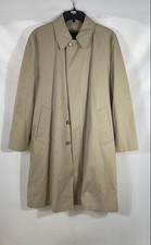Vintage 80s London Fog Men's Beige Pile Lined Maincoat Trench Coat Sz 38 Reg picture