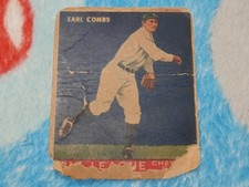 Vintage 1933 Goudey Big League Chewing Gum Earl Combs Baseball Card READ picture