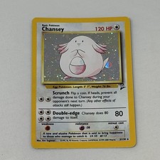 Chansey 3/130 Holo Rare Base Set 2 Pokemon Holo Moderately Played picture