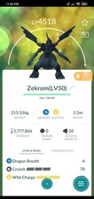 Pokemon Shiny Zekrom LV50 Unlock 3moves - TRA'DE GO - Read Item Description picture