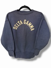 Vintage 1950s Champion Delta Gamma Sweatshirt Running Man Tag Sorority M 38-40 picture