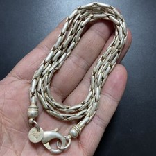 Ethnic Handmade Nepal Old Silver Necklace Braided Chain Vintage picture