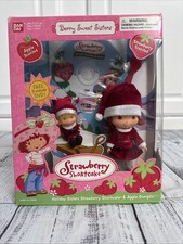 2003 Bandai Strawberry Shortcake Holiday Berry Sweet Sisters Doll DVD - New picture