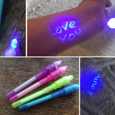 4pcs 2-in-1 Luminous Magic UV Light Pen – Invisible Ink Drawing Toy for Kids picture