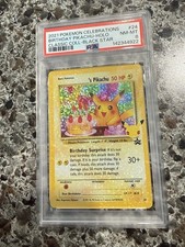 Pokemon TCG Celebrations Classic Collection Birthday Pikachu Holo #24 PSA 8 2021 picture