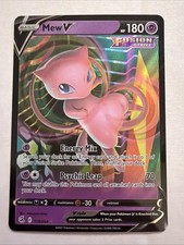 Mew V Fusion Strike Pokémon TCG Holo Card English 118/264 Psychic V Rule picture
