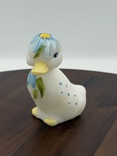 FENTON ART GLASS 2008 OPAL SATIN HP DUCKLING FIGURINE  picture