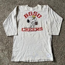 VTG 60s 70s Artex  Snoopy Peanuts Cheers Beer Woodstock Graphic TShirt Size L picture