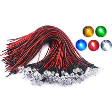 30PCS 3mm Pre Wired DC 5V-12V Micro LED Lights Emitting Diodes Mini Bulbs Lamp picture